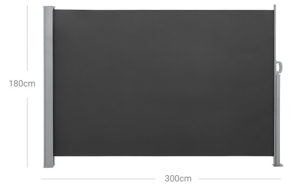 SONGMICS Bočná markíza Orrine 180x300 cm sivá