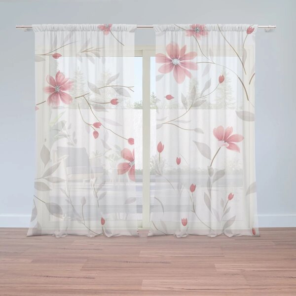 Sablio Záclony Prírodná elegancia: 2ks 150x250cm