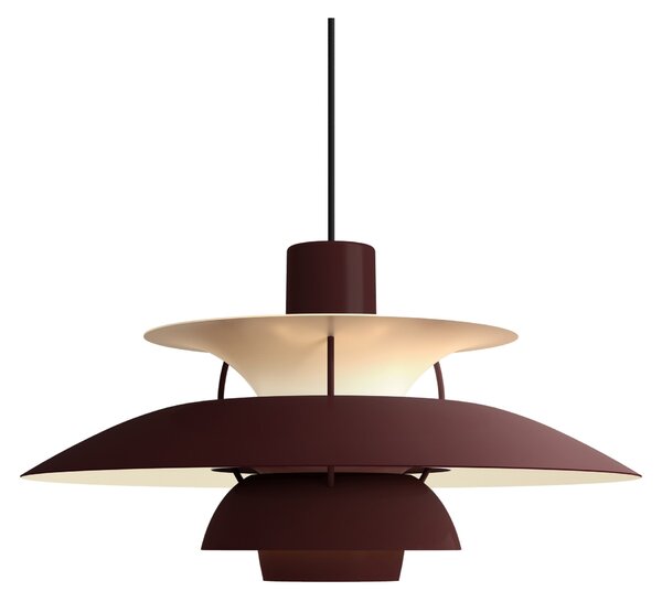 Závesná lampa PH 5, Monochrome burgundy – Louis Poulsen