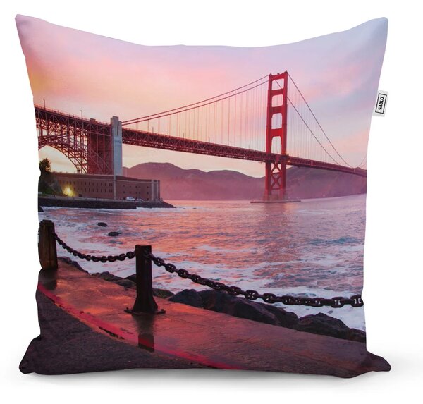 Sablio Vankúš Golden Gate - 40x40 cm