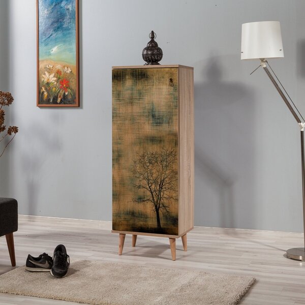 Kalune Design Botník FILINTA Strom 50x135 cm dub sonoma