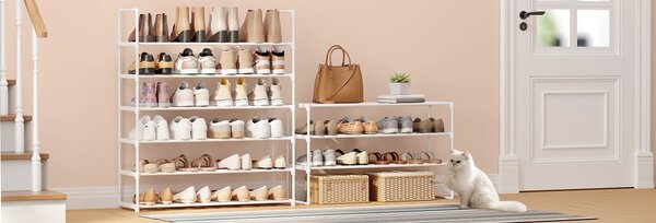 SONGMICS Botník Clarna 92 cm biely