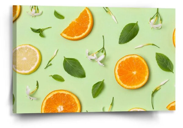 Sablio Obraz Citrus a kvet - 60x40 cm