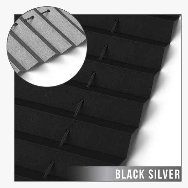 Neinvazívna termoizolačná plisovaná roleta black silver Šířka (cm): 30