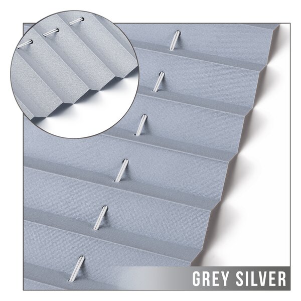 Neinvazívna termoizolačná plisovaná roleta grey silver Šířka (cm): 30