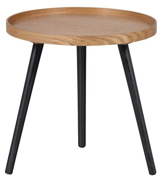 Odkladací stolík s doskou v jasanovom dekore WOOOD Mesa, ø 45 cm