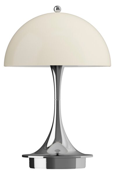 Prenosná lampa Panthella 160, Chrome opal beige – Louis Poulsen