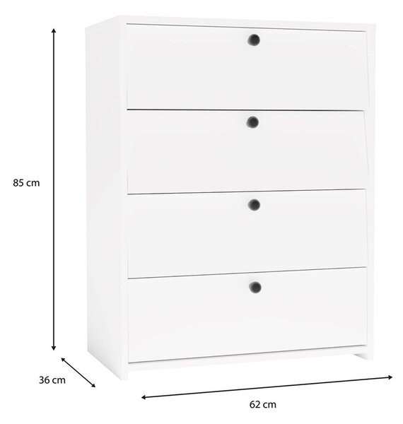 TP Living Botník LOKA 66 cm biely