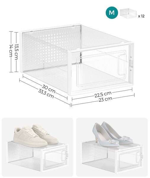 SONGMICS Botník Ludar 12 ks číry