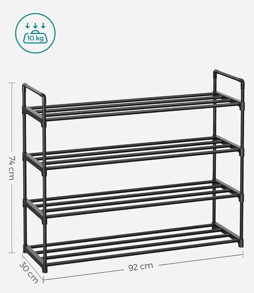 SONGMICS Botník Pajos 92 cm čierny