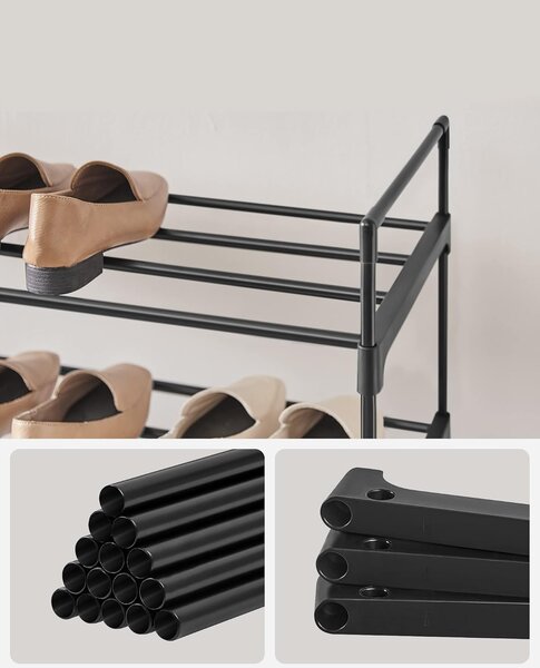 SONGMICS Botník Pajos 92 cm čierny
