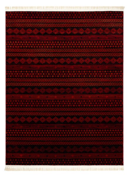 Koberec ORIENT 5132 so strapcami / orientálny, bordový / čierny