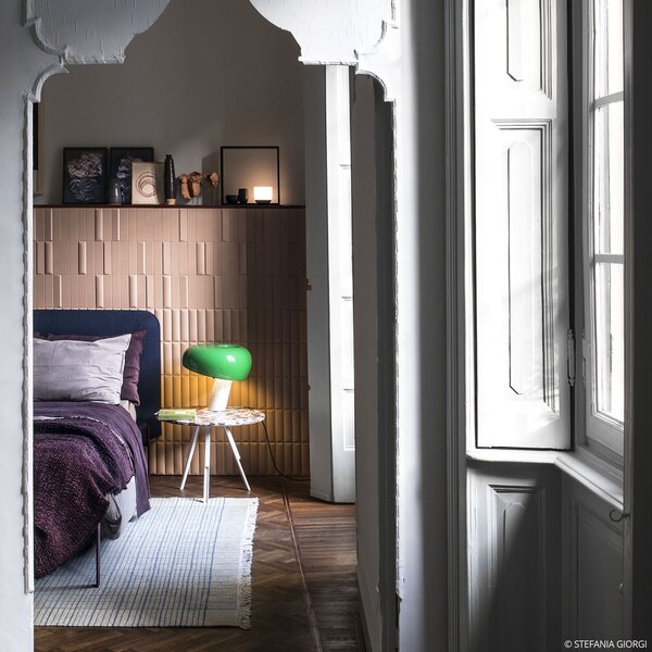 Stolové Lampa FLOS, Snoopy, stmievateľné, Zelená, Obývacia izba, Kameň, Dizajnový