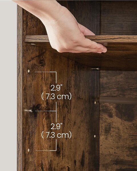 SONGMICS Botník Vasagle Endersen 104 cm hnedý/čierny