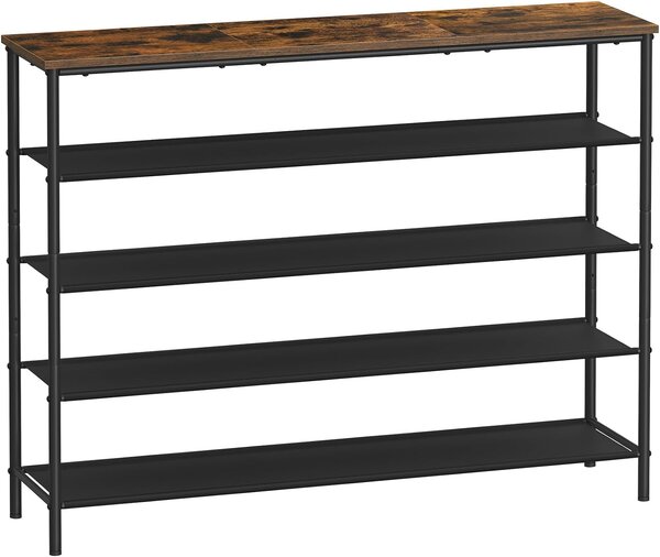 SONGMICS Botník Vasagle Kua 120 cm hnedý/čierny