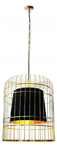 Luster na reťazi LONGIS 2xE27/60W/230V pr. 60 cm zlatá/čierna