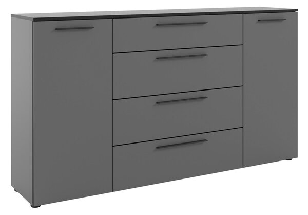 ŠIROKÁ KOMODA, tmavosivá, 180/99,8/40 cm - Online Only drobný nábytok, Online Only