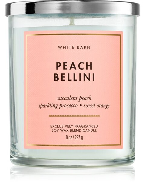 Bath & Body Works Peach Bellini vonná sviečka 227 g