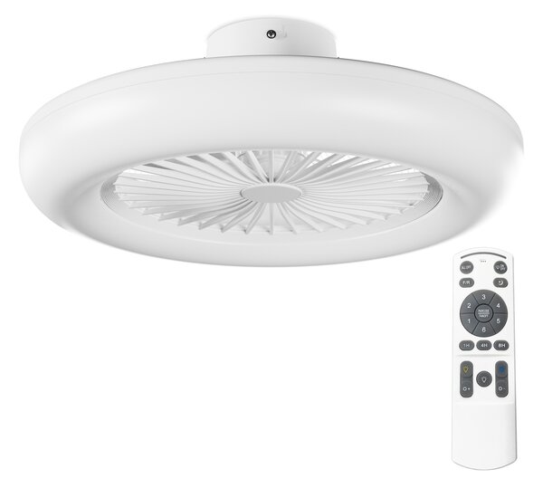 Noaton 11055W Callisto, biela, stropný ventilátor so svetlom