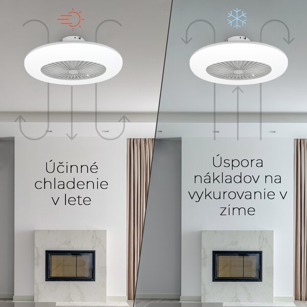 Noaton 11055W Callisto, biela, stropný ventilátor so svetlom
