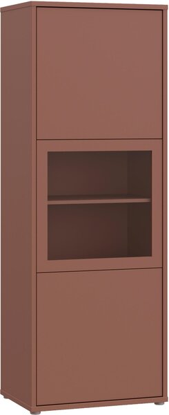 VITRÍNA, terakotová, 64,8/179,1/44 cm Carryhome - Sklenené vitríny, Online Only