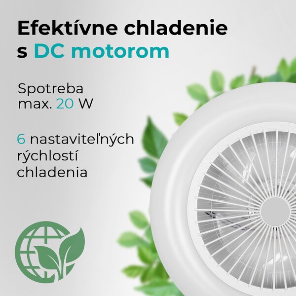 Noaton 11055W Callisto, biela, stropný ventilátor so svetlom