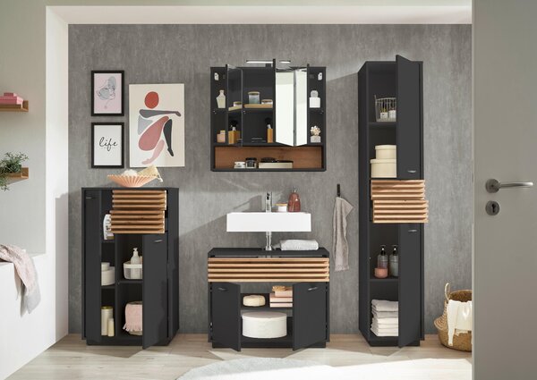 VYSOKÁ SKRINKA, antracitová, 38/191/35 cm home24 - Kúpeľňové skrinky, Online Only