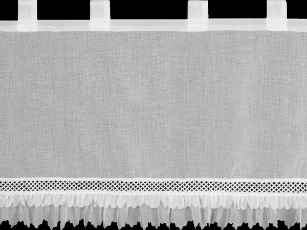 KRÁTKA ZÁCLONA NA PÚTKACH KATRIN 150X60 CM BIELA