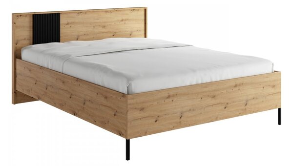 Mirjan24 Posteľ Zulek 160, Farby: dub artisan / dub artisan + čierna 5903211407635