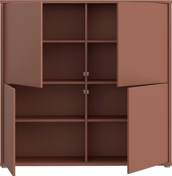VYSOKÁ KOMODA, terakotová, 124,5/121,5/34,9 cm Carryhome - Online Only drobný nábytok, Online Only