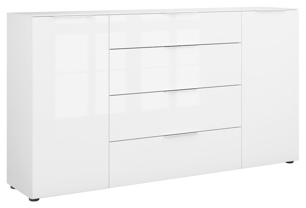 ŠIROKÁ KOMODA, biela, 180/98,7/40 cm - Online Only drobný nábytok, Online Only