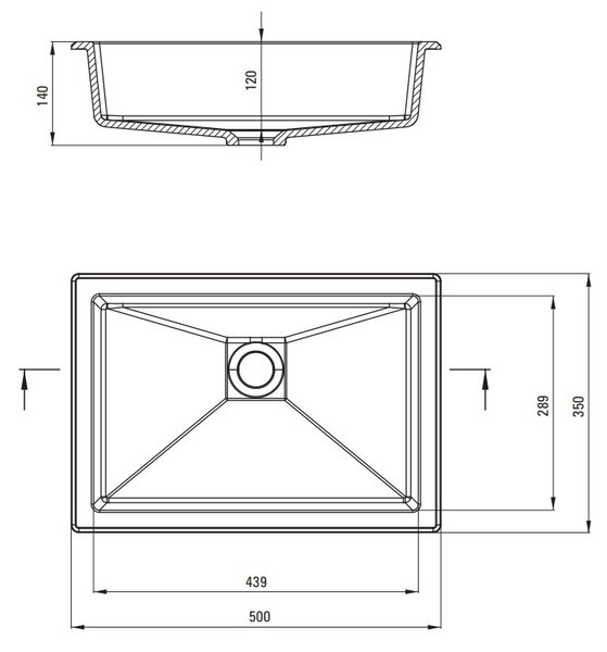 Deante Correo, granitové umývadlo 500x350x140 mm, biela matná, DEA-CQR_AU5U