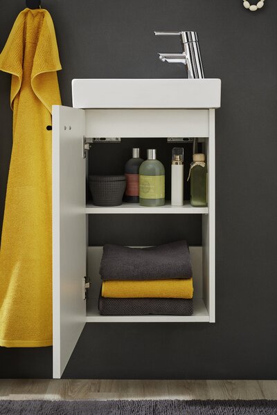 HOSŤOVSKÁ KÚPEĽŇA, biela, 40 cm home24 - Kúpeľňové skrinky, Online Only