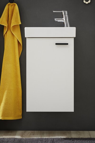 HOSŤOVSKÁ KÚPEĽŇA, biela, 40 cm home24 - Kúpeľňové skrinky, Online Only