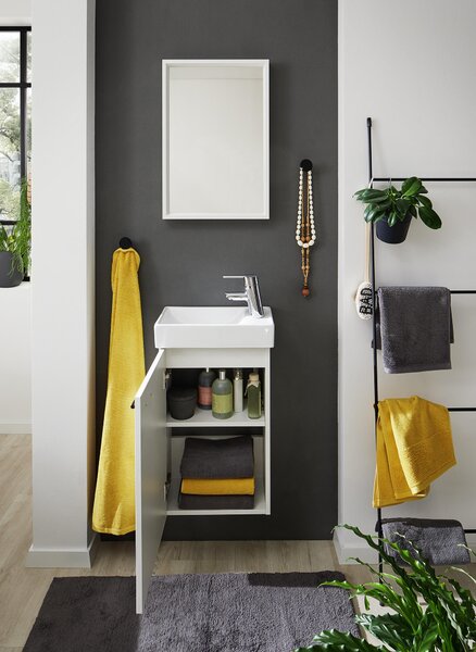 HOSŤOVSKÁ KÚPEĽŇA, biela, 40 cm home24 - Kúpeľňové skrinky, Online Only