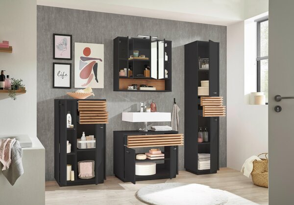 SKRINKA POD UMÝVADLO, antracitová, antracitová, 80/64/40 cm home24 - Kúpeľňové skrinky, Online Only