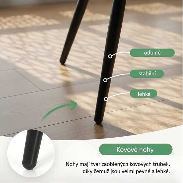 Ak furniture Čalúnená jedálenská stolička Nero béžová