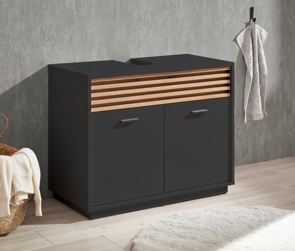 SKRINKA POD UMÝVADLO, antracitová, antracitová, 80/64/40 cm home24 - Kúpeľňové skrinky, Online Only