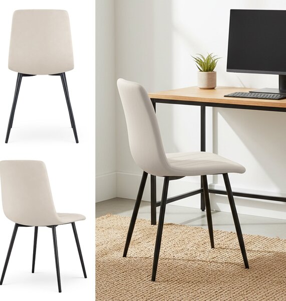 Ak furniture Čalúnená jedálenská stolička Livo béžová