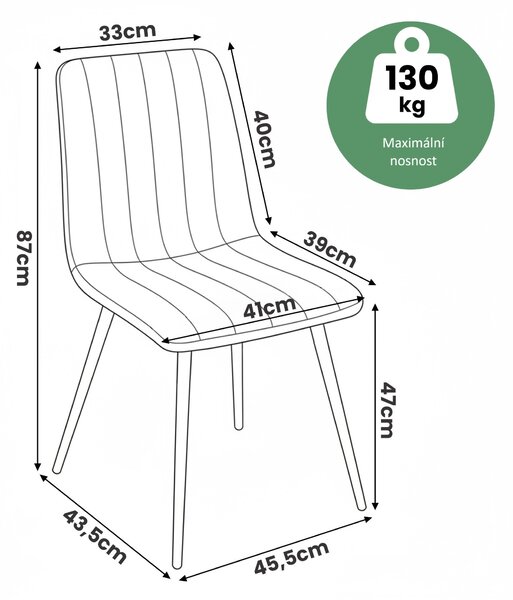 Ak furniture Čalúnená jedálenská stolička Livo béžová