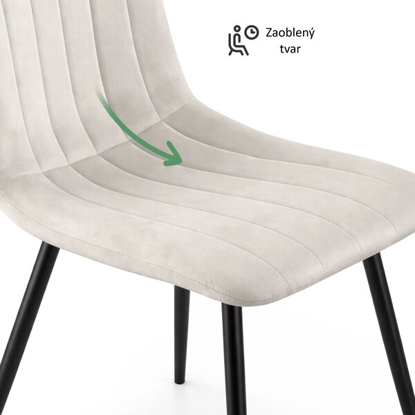 Ak furniture Čalúnená jedálenská stolička Livo béžová