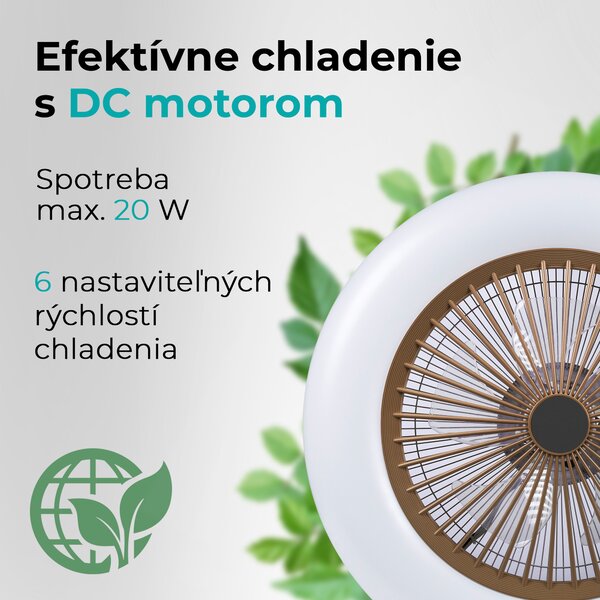 Noaton 11055G Callisto, zlatá, stropný ventilátor so svetlom