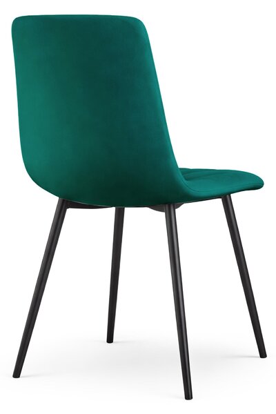 Ak furniture Čalúnená jedálenská stolička Livo fľaškovozelená