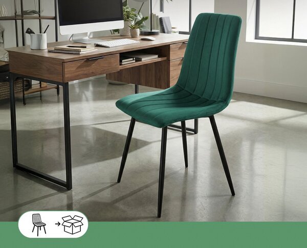 Ak furniture Čalúnená jedálenská stolička Livo fľaškovozelená