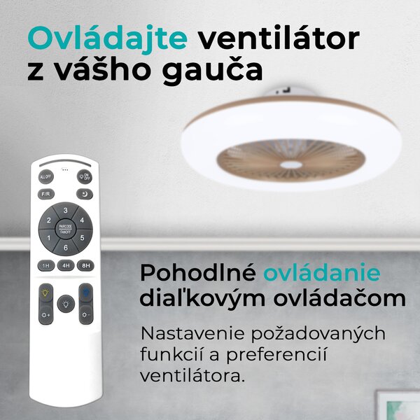 Noaton 11055G Callisto, zlatá, stropný ventilátor so svetlom
