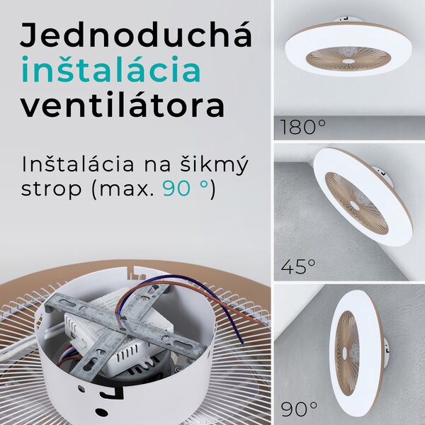 Noaton 11055G Callisto, zlatá, stropný ventilátor so svetlom