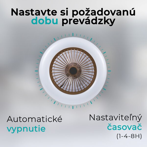Noaton 11055G Callisto, zlatá, stropný ventilátor so svetlom