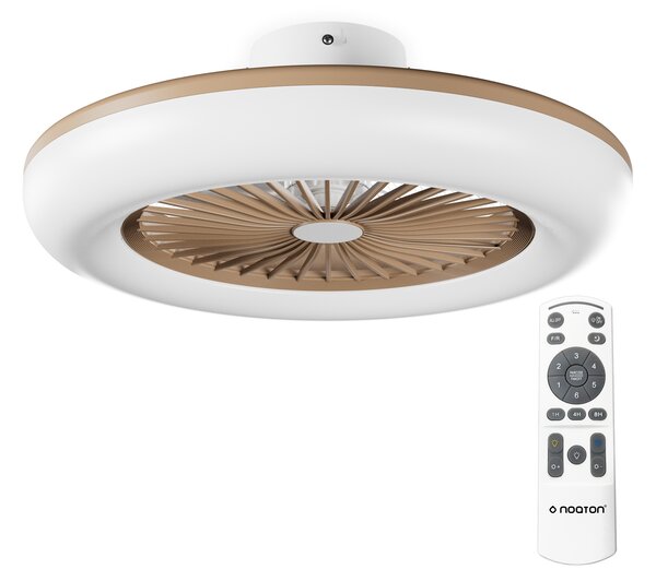 Noaton 11055G Callisto, zlatá, stropný ventilátor so svetlom