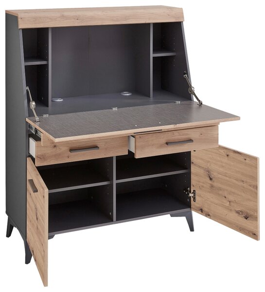 SEKRETÁR, 98/124/42 cm Carryhome - Obývacie zostavy, Online Only