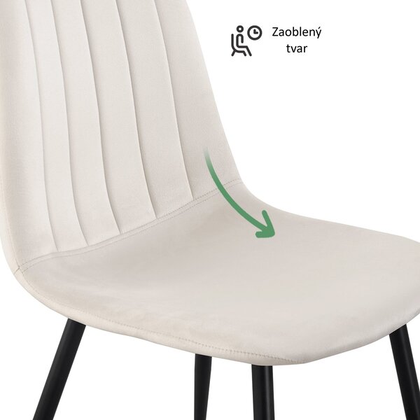 Ak furniture Čalúnená jedálenská stolička Lumo béžová